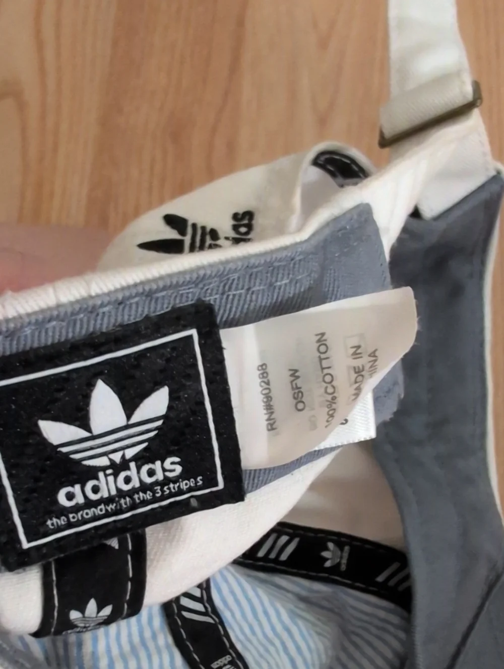 adidas Originals White Cap with Black Trefoil OSFW